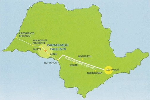 Mapa Paraguaçu Paulista